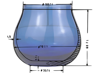 Ειδικό Ποτήρι Γευσιγνωσίας Ελαιολάδου ΔΣΕ (10 τεμάχια) - Image 2